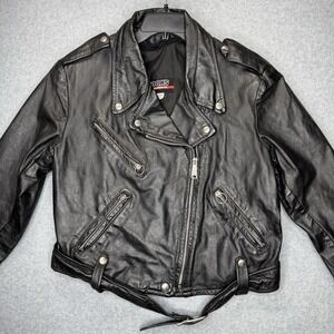Vintage Brooks Leather Jacket Sz 38 Cafe Moto Biker Motorcycle USA